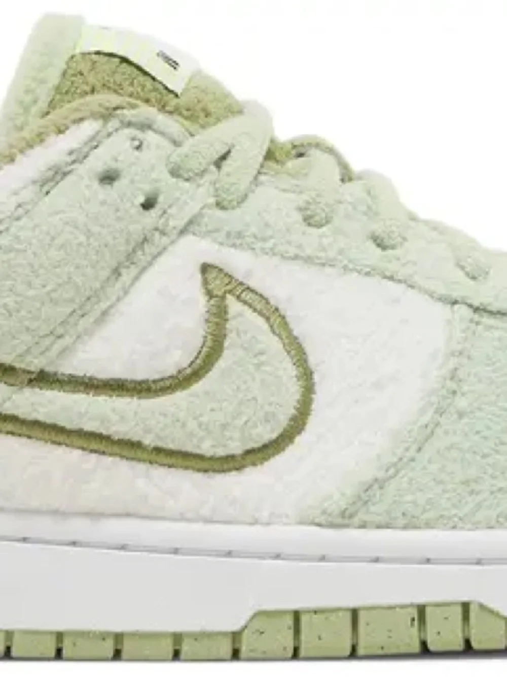 Nike Dunk Low Top Sneakers in Sage Green & White